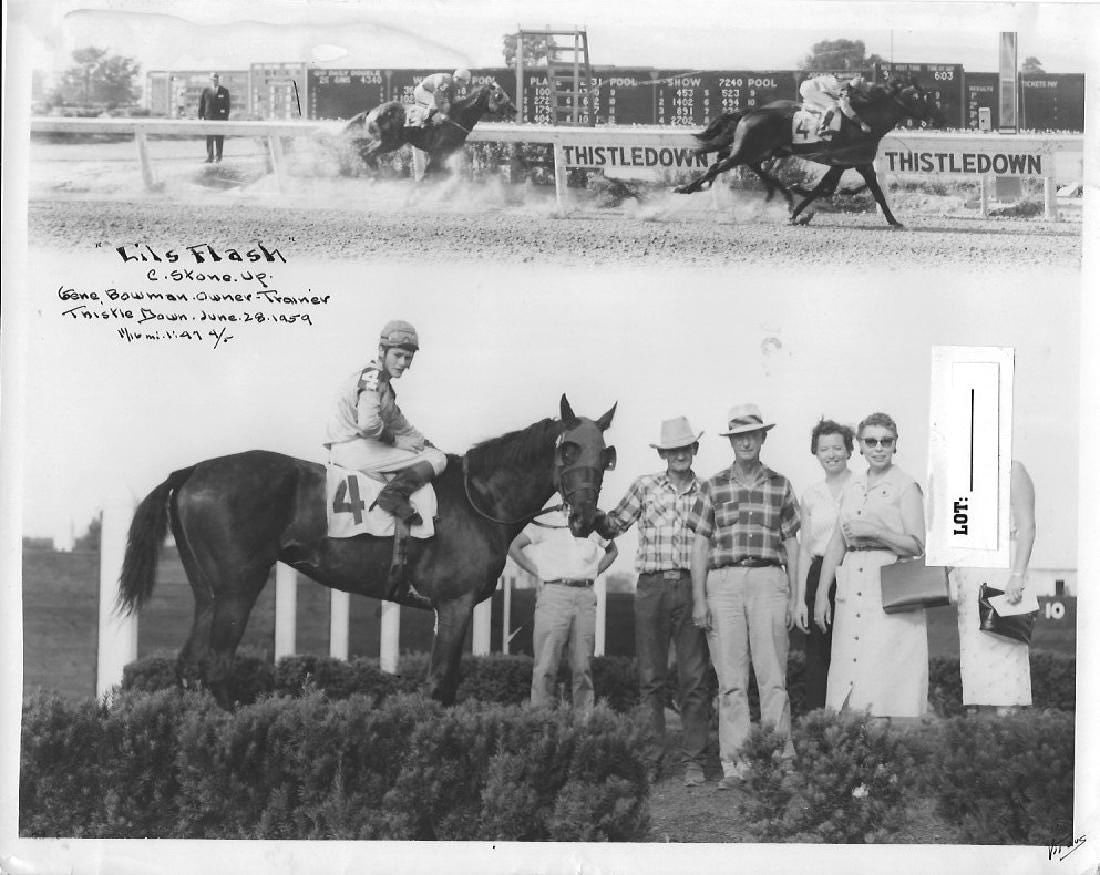 Winner Horse Racing Track 1950's And 60's. Photography: B&W Winner Horse Racing Track 1950's And 60's. Photography. Print Size: 8 x 10 Inches.May have Wrinkling-edge wear-stains-creases ????- See photos for condition, Due to the difference in monitor setti