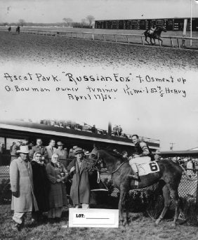 Winner Horse Racing Track 1950\'s And 60\'s.: B&W Winner Horse Racing Track 1950's And 60's. Photography. Print Size: 8 x 10 Inches.May have Wrinkling-edge wear-stains-creases ????- See photos for condition, Due to the difference in monitor setti
