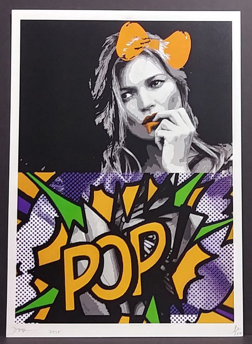 Pop Art Lithograph Print W/Certificated of Authenticity: Pop Art Lithograph Print W/Certificated of Authenticity. Size: 12 1/2 x 17 1/2 Inches. Excellent Condition. See photos.