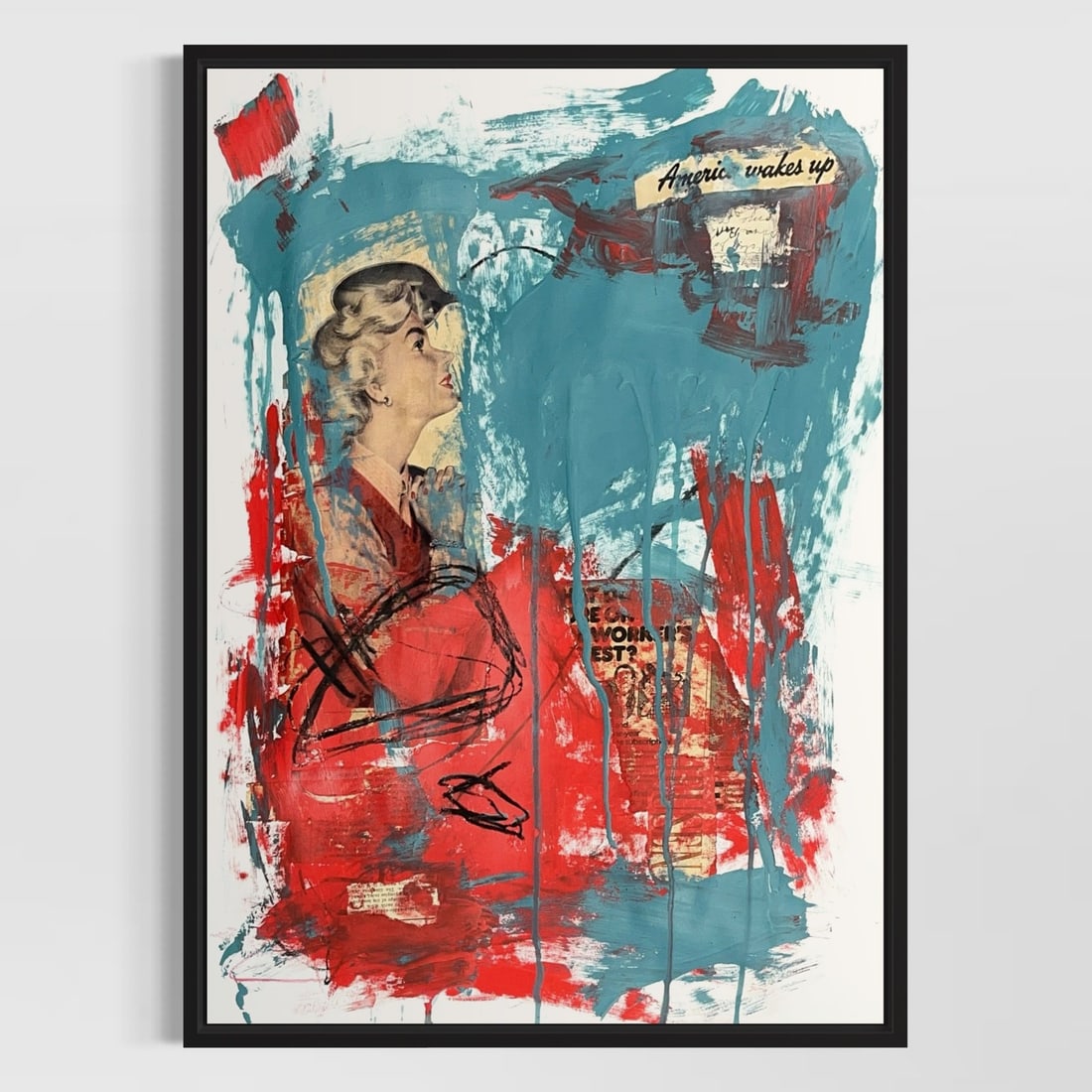 Original Mixed Media Abstract NYC Pop Art Painting Signed: Original Mixed Media Abstract NYC Pop Art Painting. Title,Signed,Embossed Stamp & Gallery Stamp on Reverse. Size: 18 x 24". Will ship rolled up. Abstract Mixed Media Art Painting on paper. Can easily 