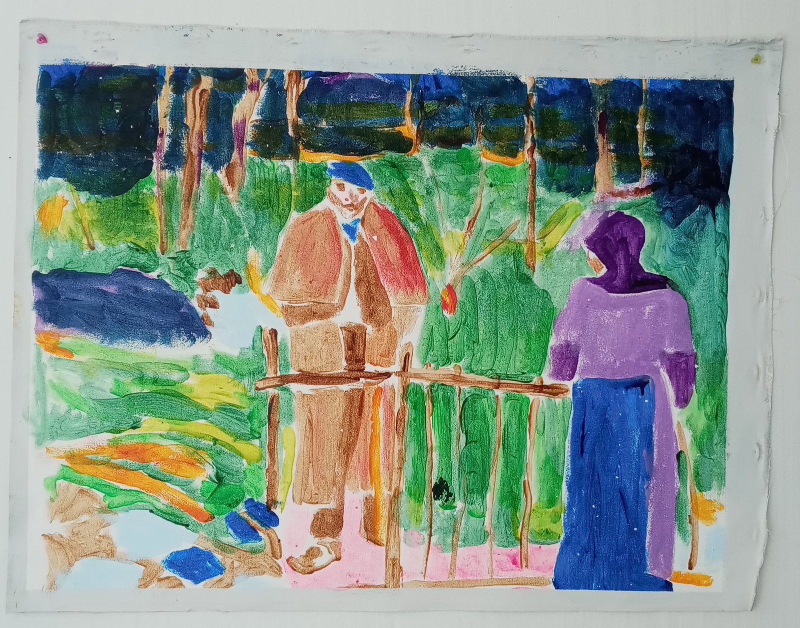 Paul Gauguin Unsigned Oil Painting on Canvas: Paul Gauguin Unsigned Oil Painting on Canvas Approx Canvas Measurements: 35 1/2 x 28 Inches. Oil Painting on Heavy Cotton Canvas painting.Great Collector Piece it is being sold in the manner or style 