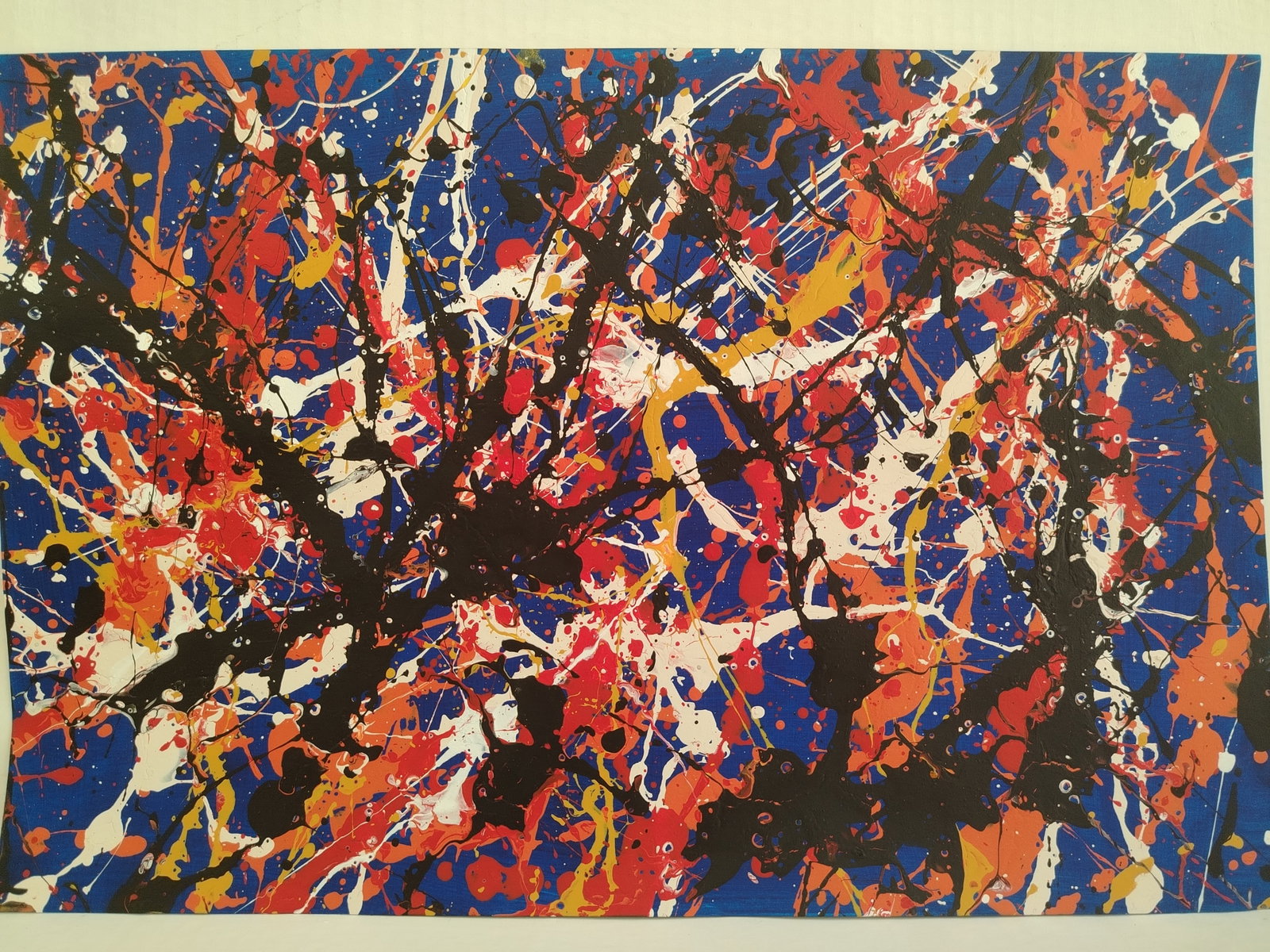 Jackson Pollock Abstract Painting on Cardboard. (1 of 2)