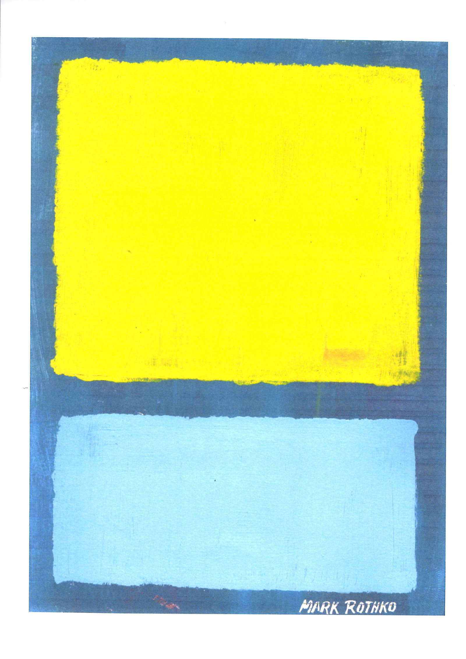 Fine Art Mark Rothko Print on High Quality Paper.: Fine Art Rothko Print on High Quality Paper.Embossed Stamp.`Paper Size - 12 x 16 Inches. Good Condition. We pack & Ship for you. We take care of the shipping services in house