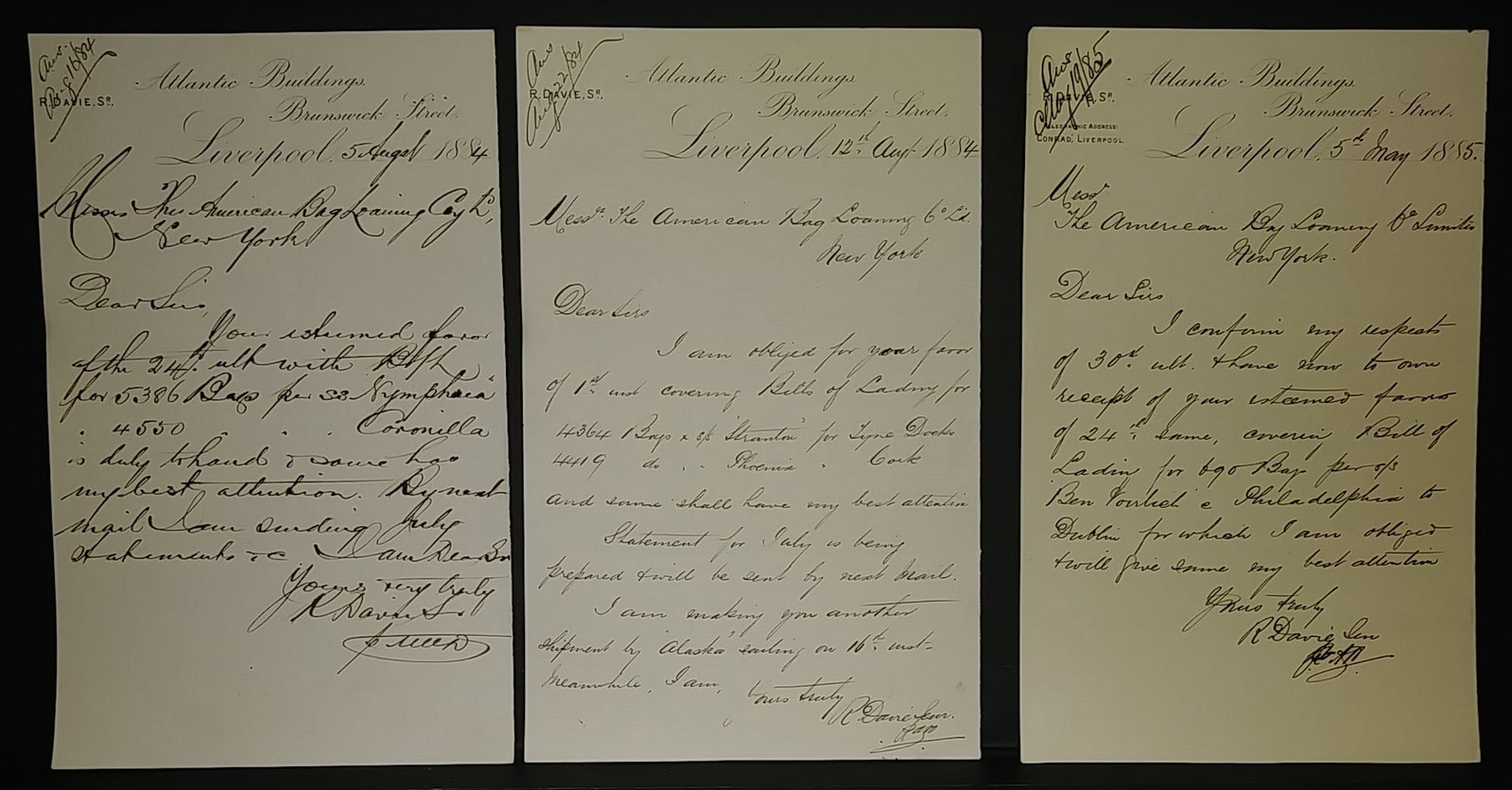 Supersized 1887- 3 sheets Ledger of New York City (1 of 3)