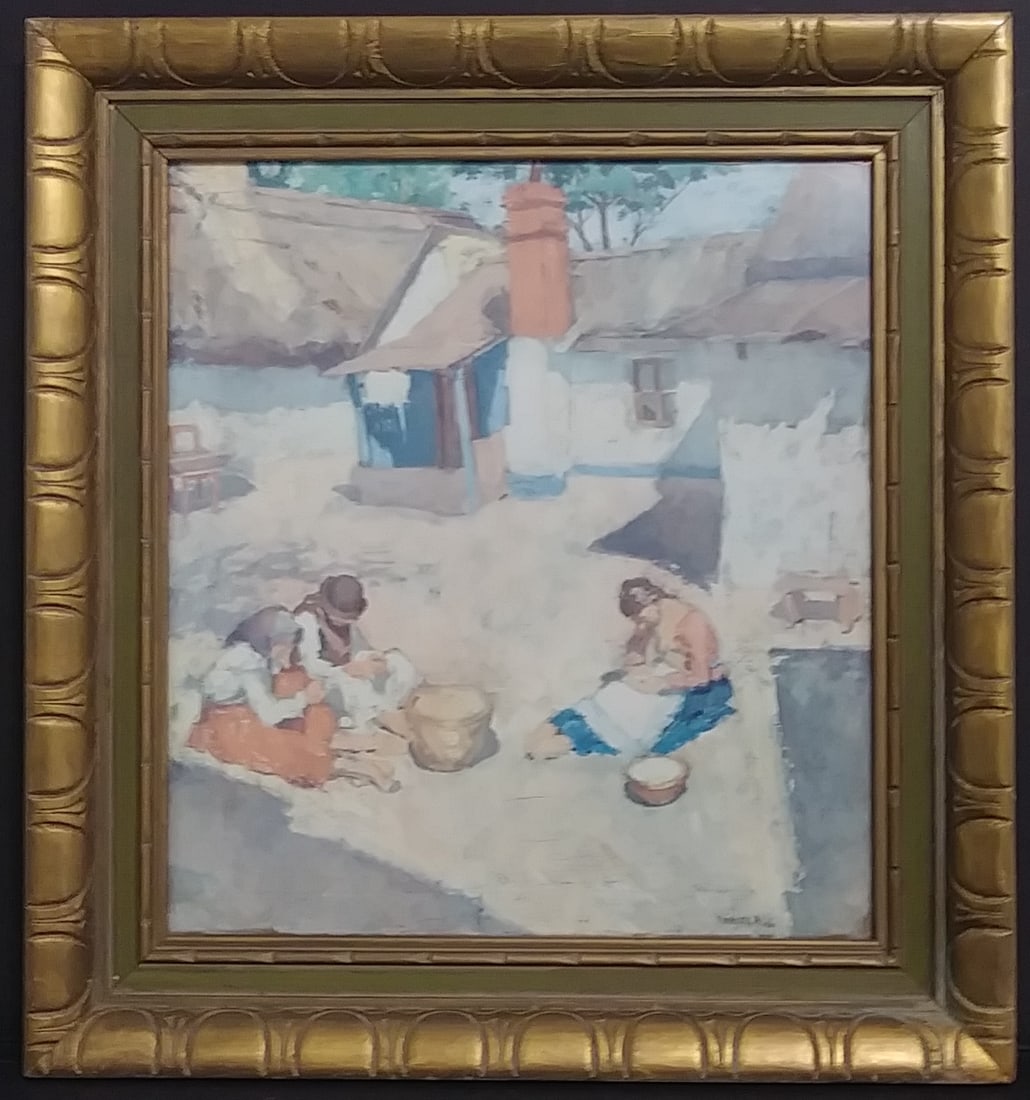 Vintage Adolf Fnyes Hungarian Print: Vintage Adolf Fnyes Hungarian Print Framed.(Under Glass) Good condition. See Photos. items can have scratches, marks, dirt due to the time kept in the storage. Approx. Window Measurements: 15 x 16 inc