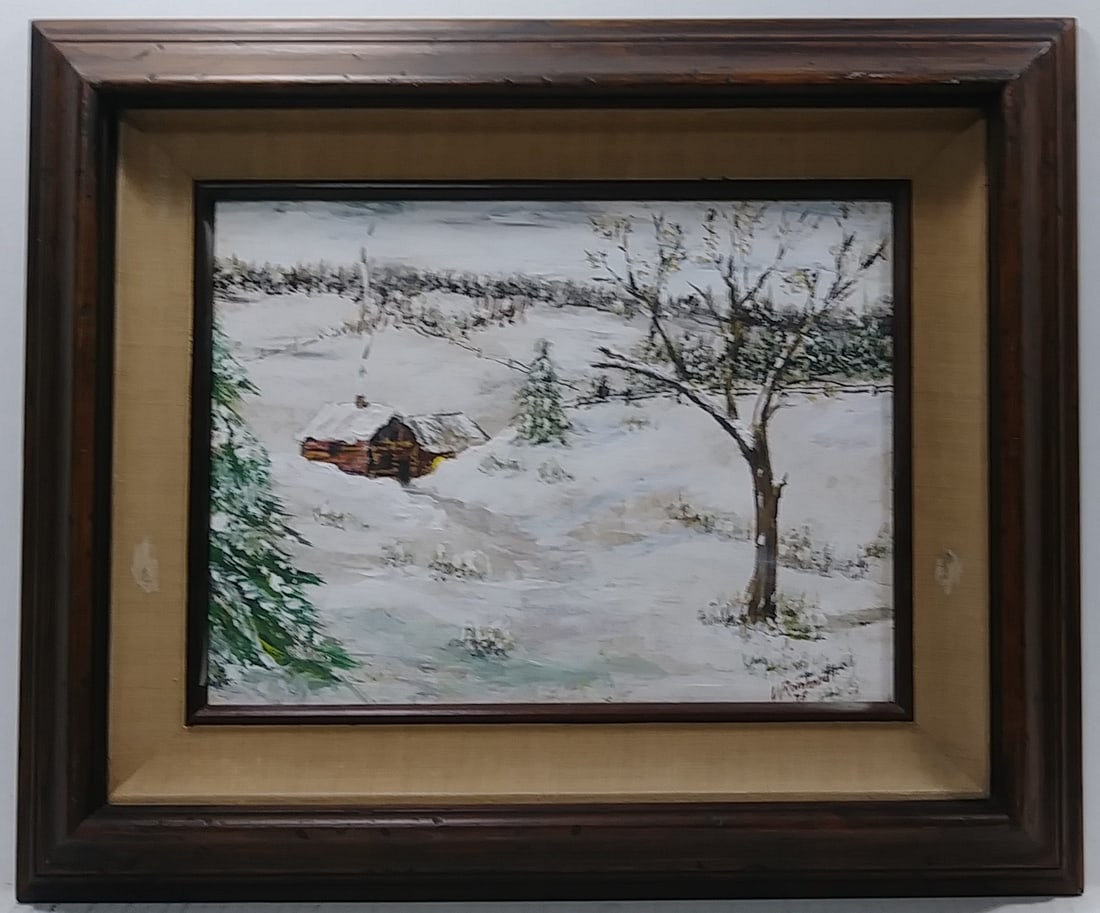 1975 Original Oil Painting Impressionist Lanscape Signed W Reinbrandt: 1975 Original Oil Painting Impressionist Lanscape Signed W Reinbrandt. Approx Painting Size: 12 x 9 in - Approx Frame Size: 18 x 15 x 2 in
