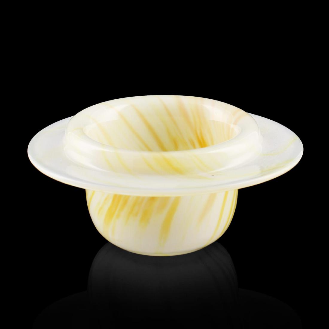 Heikki Orvola: Art object by Heikki Orvola for NuutajarviGlass, colour light and yellowD16 cmH. Orvola Nuutajarvi