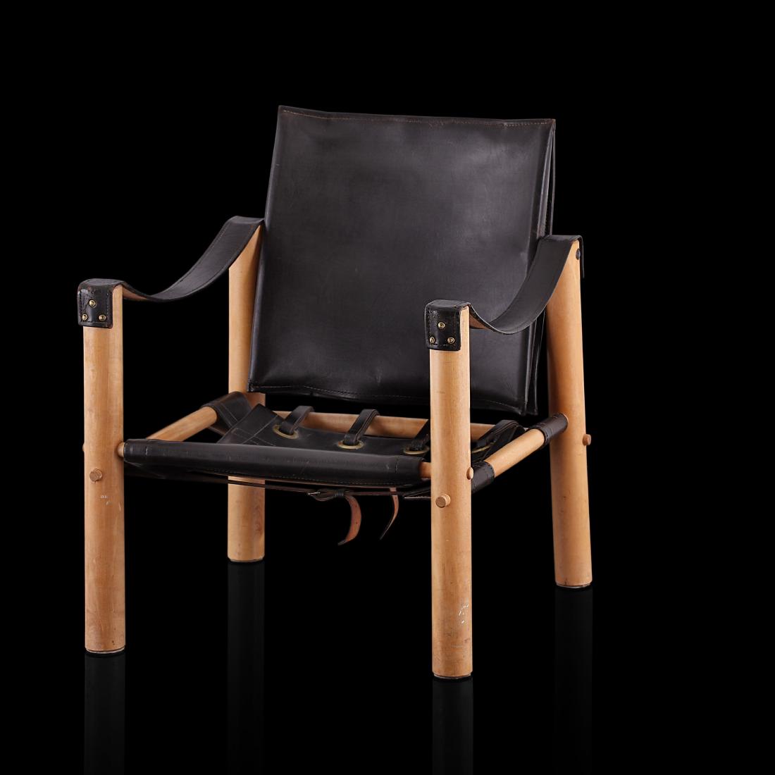 â€Maija Heikinheimoâ€: French style Safari chair drawed by Maija Heikinheimo for Artek. Height 73cm, Width 63, Depth 63cm.
