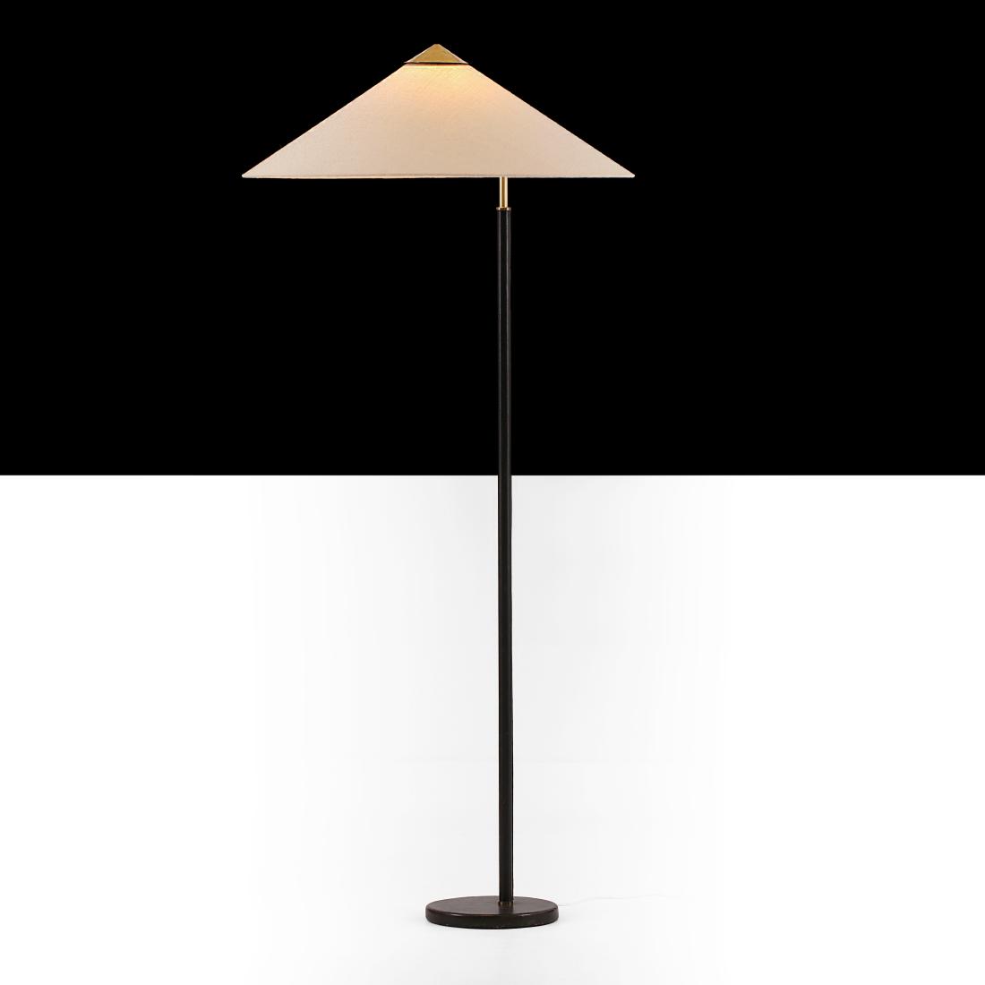 Maija Heikinheimo: Maija Heikinheimo floorlamp model no. MH803 manufactured by ValaistustyÃ¶ Ky for Artek in 1950s. Oversized so-called Chinese hat version as the shade. This is a rare model which pays tribute to both