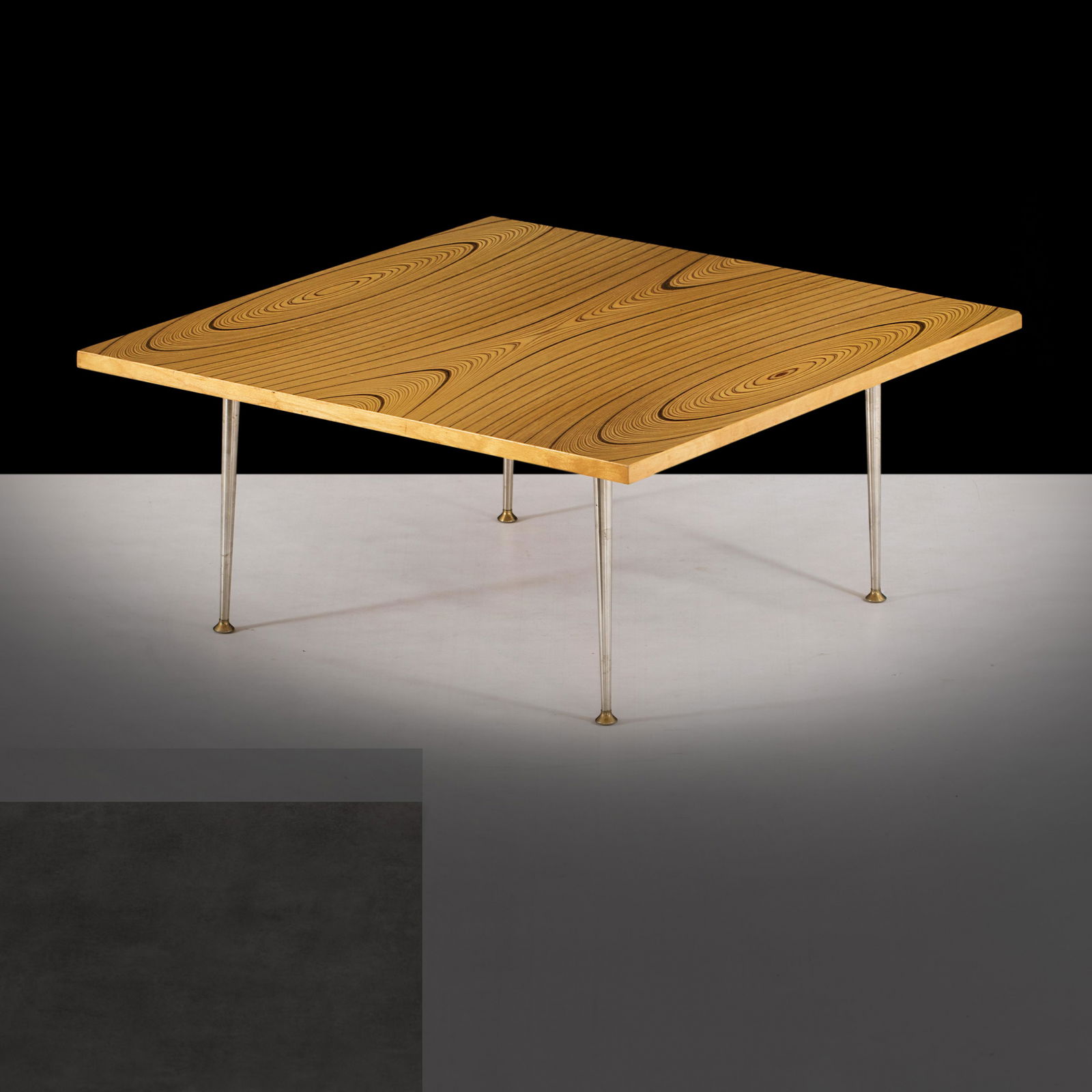Tapio Wirkkala: Nice coffee table designed by Tapio Wirkkala for Asko., Nice vintage condition, Birch veneer, metal, Height: 40cm, table top 90x90cm, Asko Tapio Wirkkala