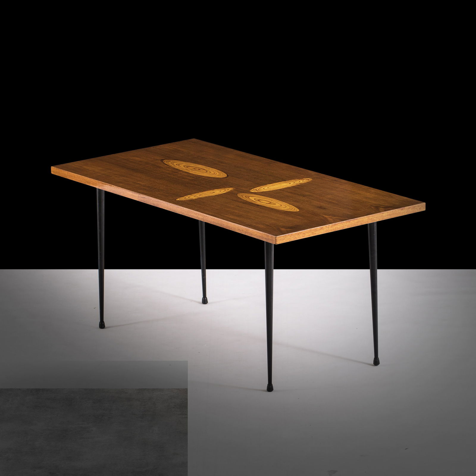 Tapio Wirkkala: Very beautiful coffee table designed by Tapio Wirkkala for Asko. Beautiful bolishing, manufacturing defect on veneer., , Teak, Table top: 62x24cm height: 57cm, Asko