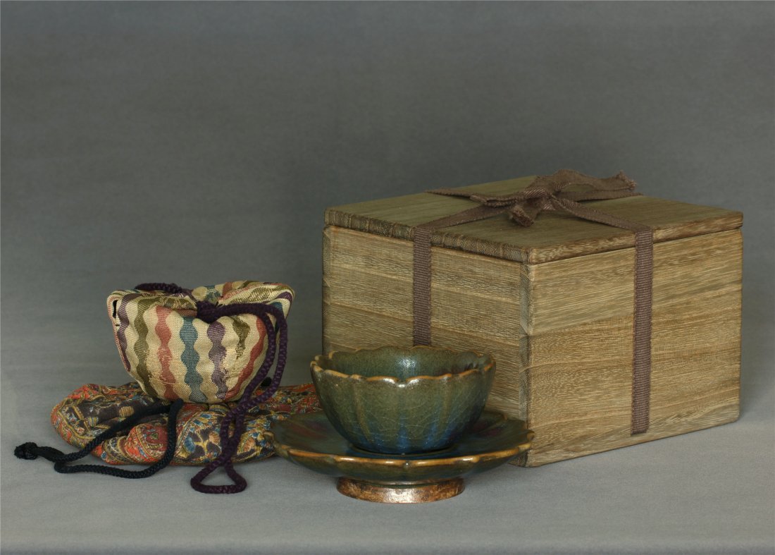 A Jun-Kiln Bowl and Base Song Dynasty. Contains box and (1 of 10)