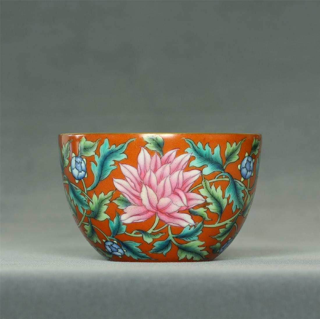 Famille rose porcelain cup of Qing Dynasty YongZheng (1 of 10)