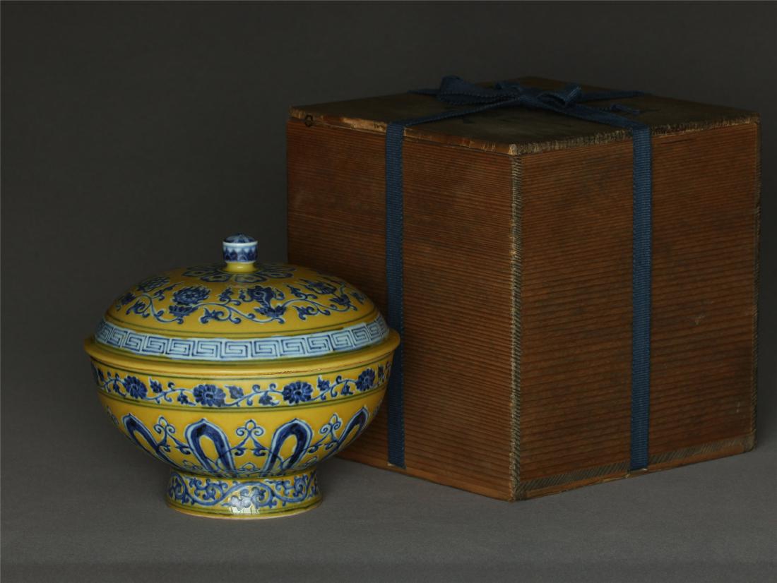 Blue and white & Yellow glaze bowl of Ming Dynasty (1 of 10)