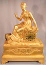 Beautiful Antique French Mercury Gilt Bronze Clock