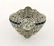 Art Deco 1.00 Carat Center Diamond Sapphires Filigree