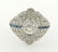 Art Deco 1.00 Carat Center Diamond Sapphires Filigree - 3