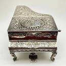 MAGNIFICENT GERMAN 925 STERLING SILVER SINGING BIRD BOX