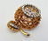 18K Gold & Diamonds Pearl Coral Tourquoise Stylized - 4