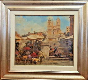 FILIPPO ANIVITTI 19 CENTURY ITALIAN OIL ON CANVAS