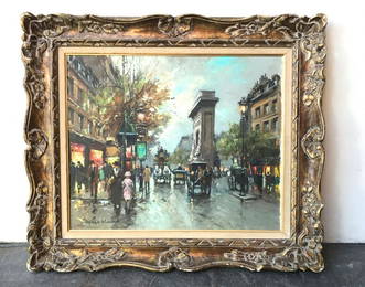 Antoine Blanchard French 18" By 22" Oil On Canvas