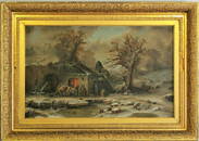 Original Antique Oil Painting On Canvas.