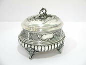 European Silver Gilt Interior Antique Box.