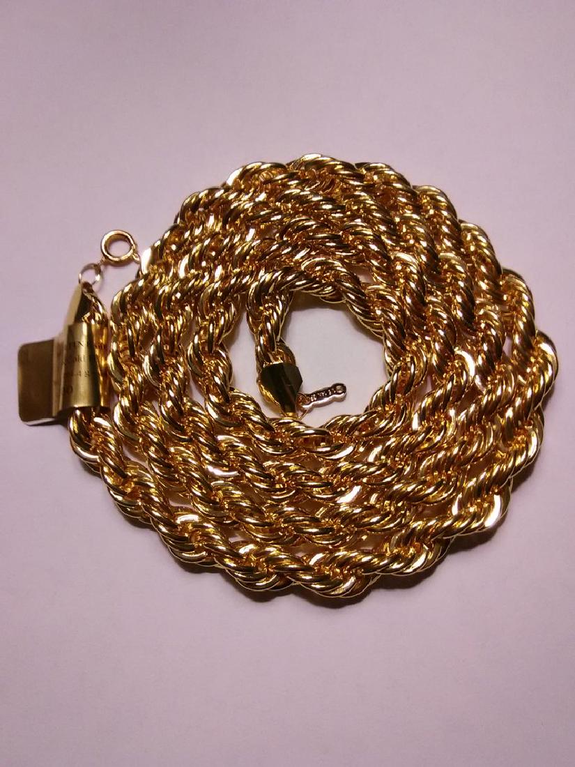 1/5 14K Gold Filled Rope Necklace, 201.4 Grams (1 of 6)