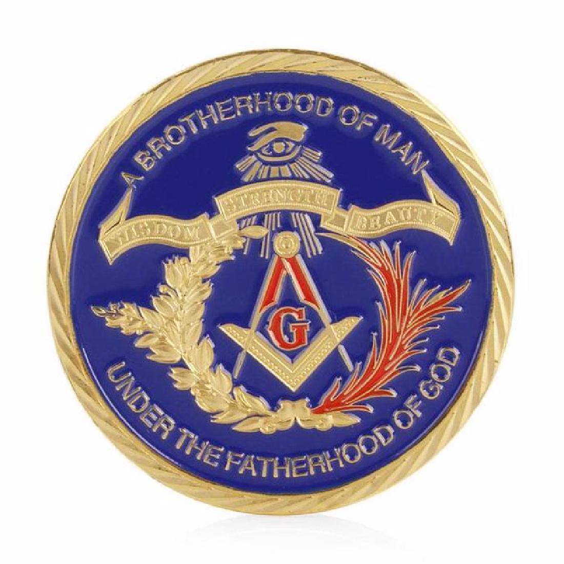 Freemason Brotherhood Colored Gold Clad Coin: Freemason Brotherhood Colored Gold Clad Coin