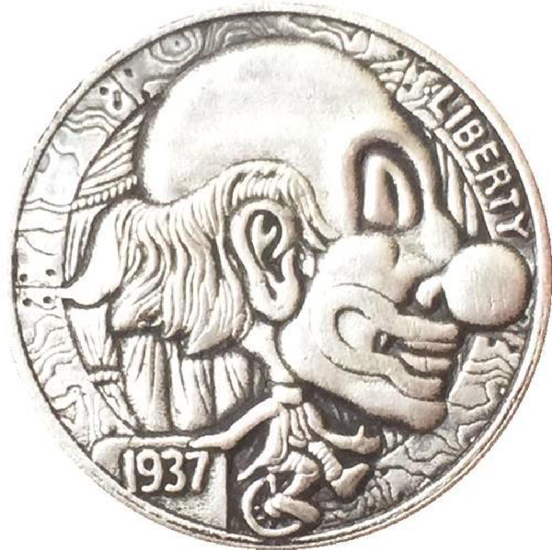 1937 USA Clown On Circus Bike Buffalo Coin: 1937 United States of America Clown On Circus Bike Buffalo Coin. Unique design. Non-currency coin. Size ? United States nickel.