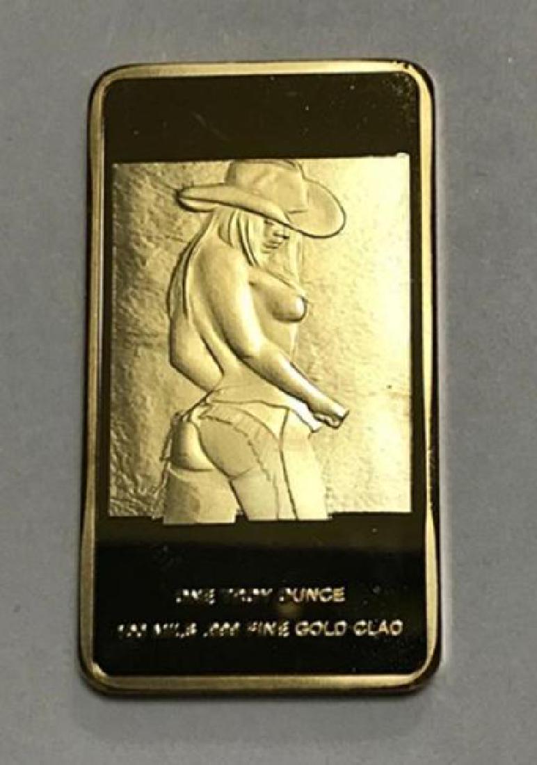 Beautiful Cowgirl Gold Clad Bar: Size: 50mm x 28mm. Weight: about 28g