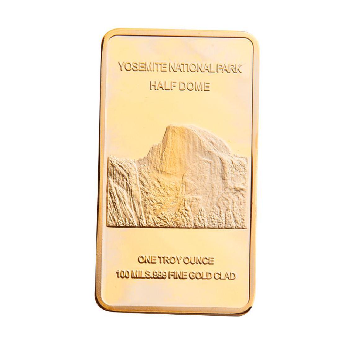 USA Yosemite Park Timberwolf Gold Clad Bar: USA Yosemite National Park Endangered Timberwolf Gold Clad Bar