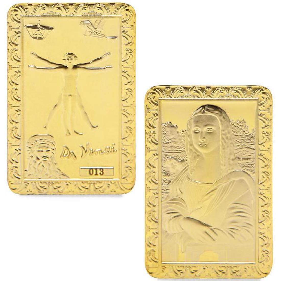 Leonardo Da Vinci Art Gold Clad Bar: Leonardo Da Vinci Art Gold Clad Bar