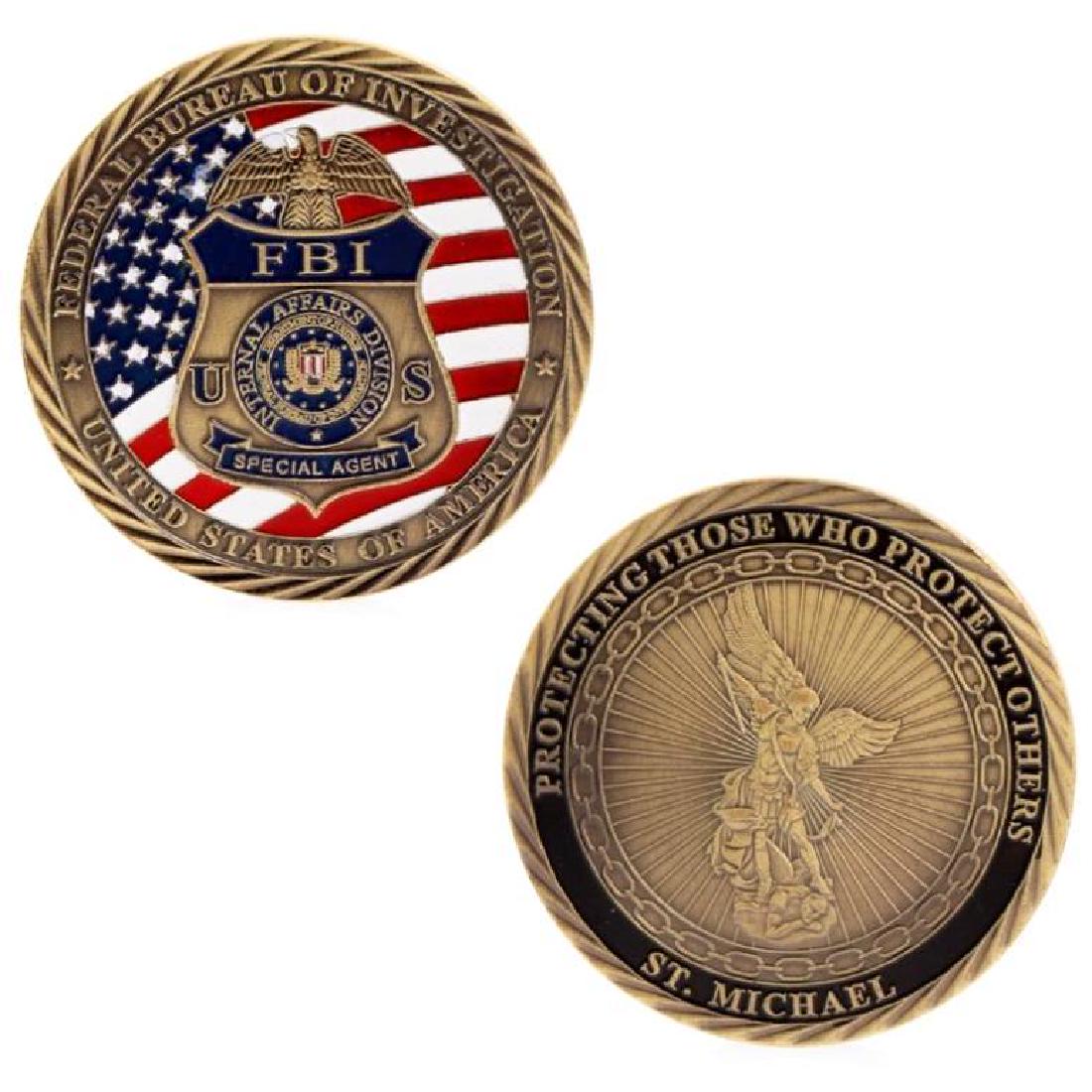 USA FBI Special Agent Gold Clad Challenge Coin: United States of America Federal Bureau of Investigation Special Agent Colored Gold Clad Challenge Coin