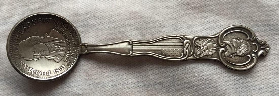 USA Thomas Jefferson Coin Spoon: USA Thomas Jefferson Coin Spoon