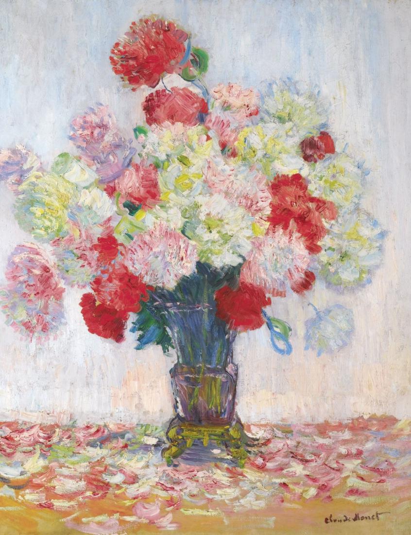 Flowers In Vase Signed Claude Monet (1 of 1)