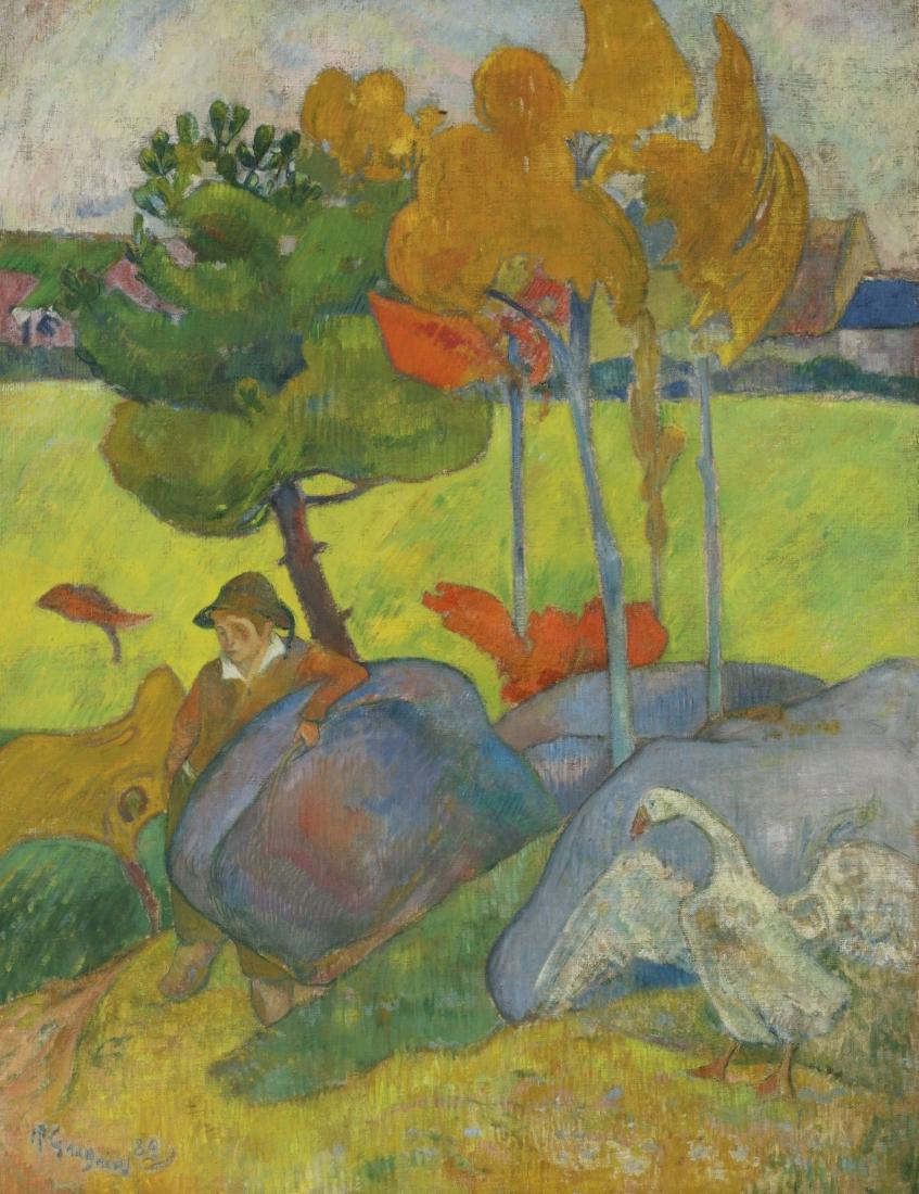 Village Boy Signed P Gauguin (1 of 1)