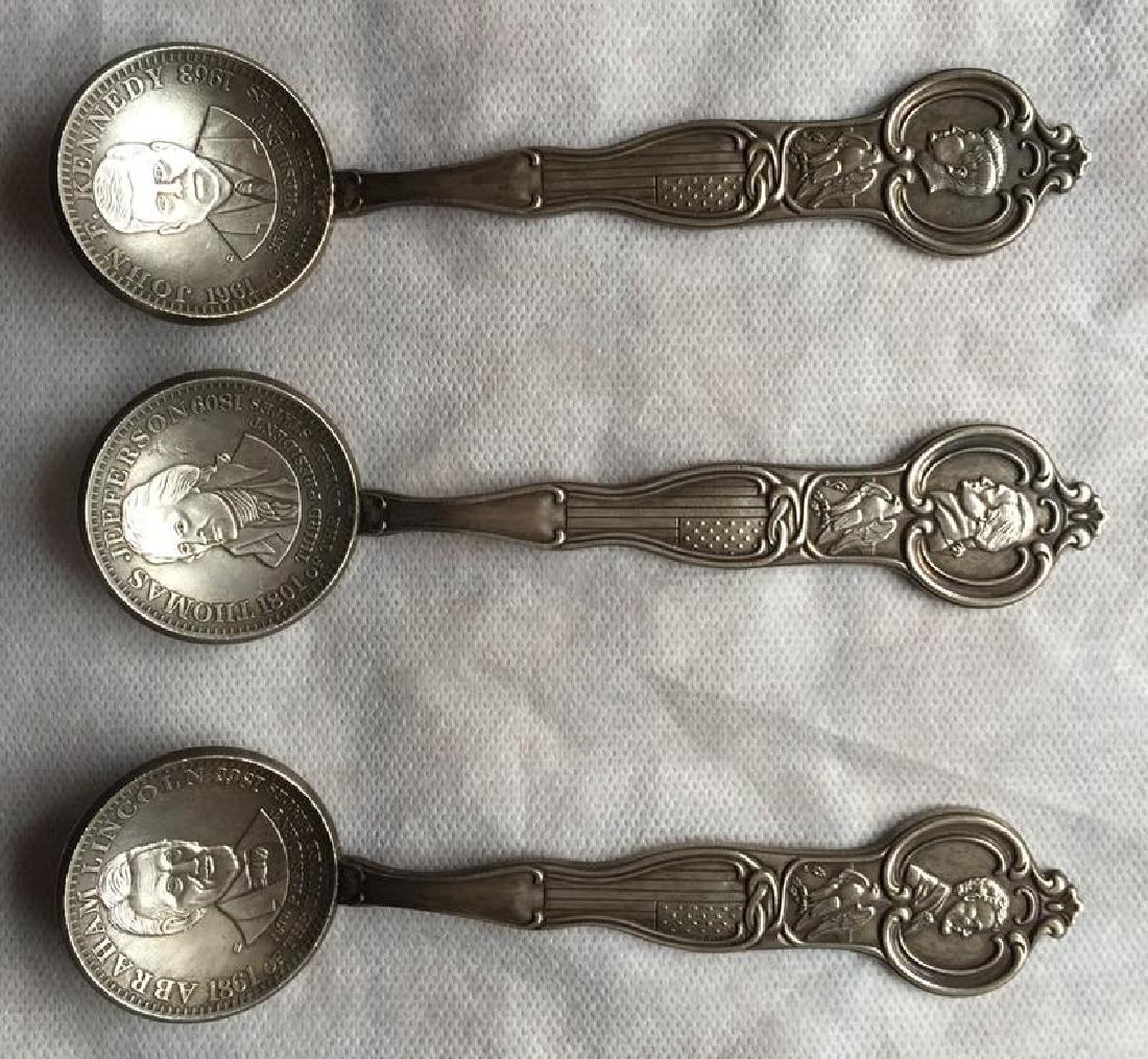 3 American Presidents Coin Spoon Collection (1 of 2)