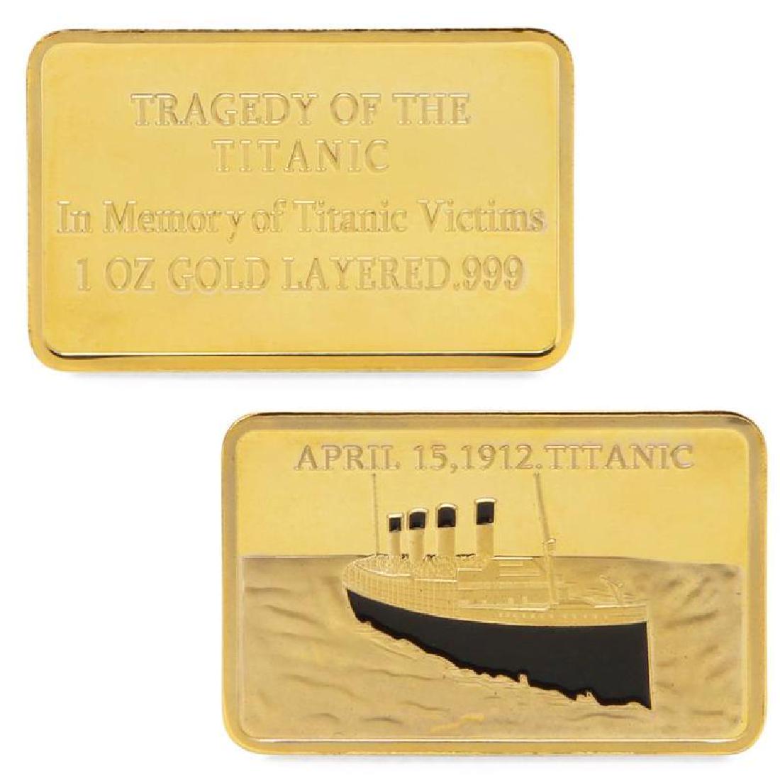 Titanic Commemorative Gold Clad Bar: Titanic Commemorative Gold Clad Bar