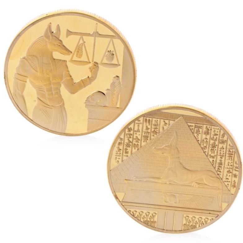 Ancient Egypt Anubis Gold Clad Coin: Ancient Egypt Anubis Gold Clad Collectible Coin