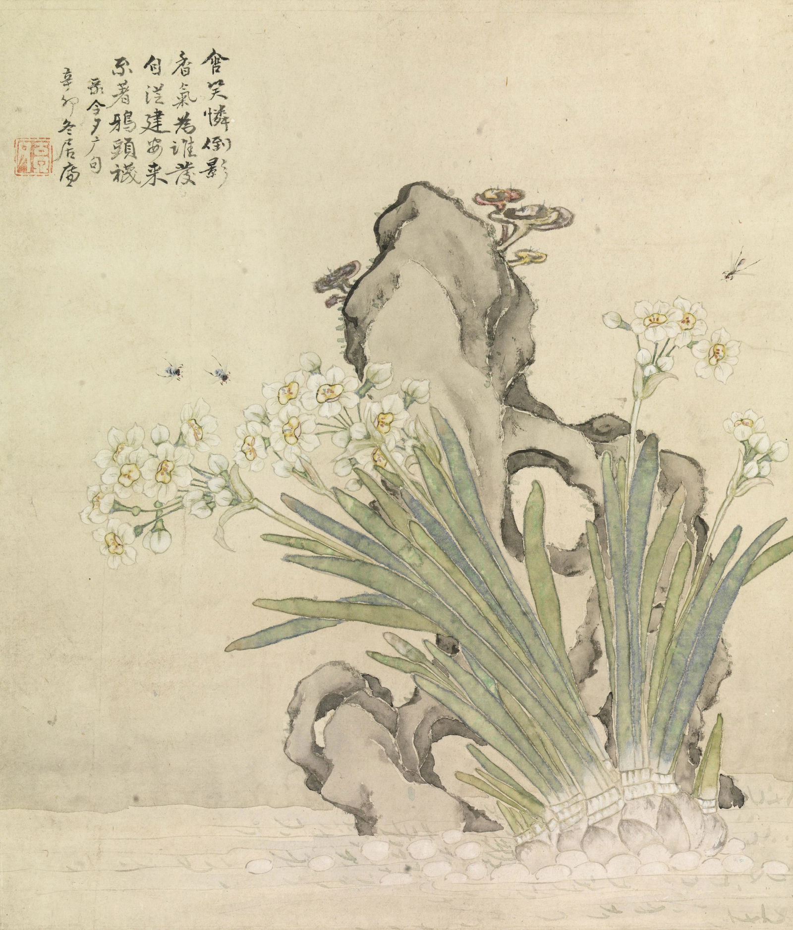 Ju Lian, Chinese, Manner Of: Ju Lian (1828–1904), in the manner of: on paper, 16 x 14 inches, framed. Ju Lian , a native of Panyu (??, now Guangzhou) was a Chinese painter in Qing Dynasty.