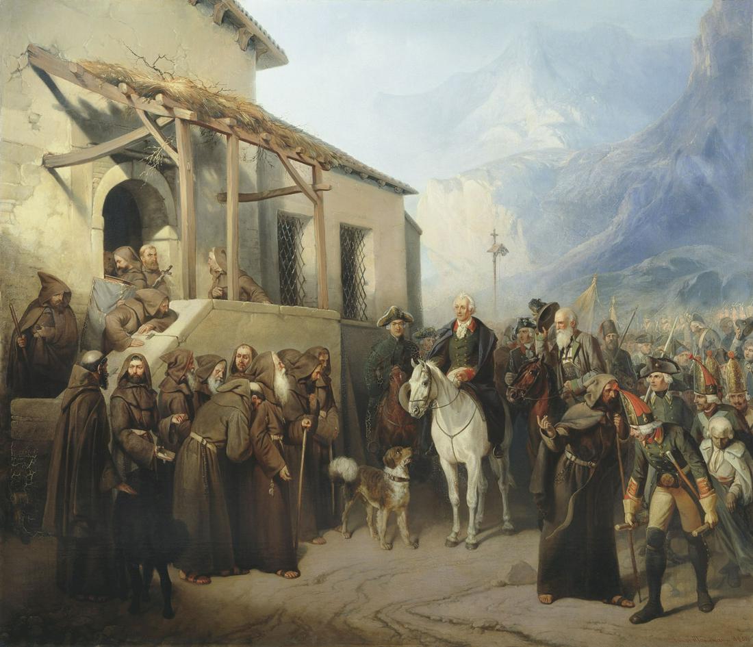 Adolf Charlemagne, Russian, Manner Of: Adolf Charlemagne (1826-1901), in the manner of: on paper, 12 x 14 inches, framed. Adolf Iosifovich Charlemagne was a Russian painter of historical, genre and battle scenes and was also the creator of
