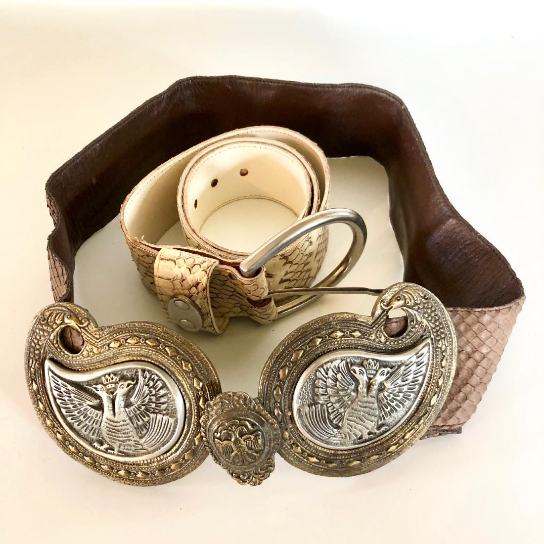 Lot of Python Skin Belt and Oleg Cassini Belt (1 of 6)