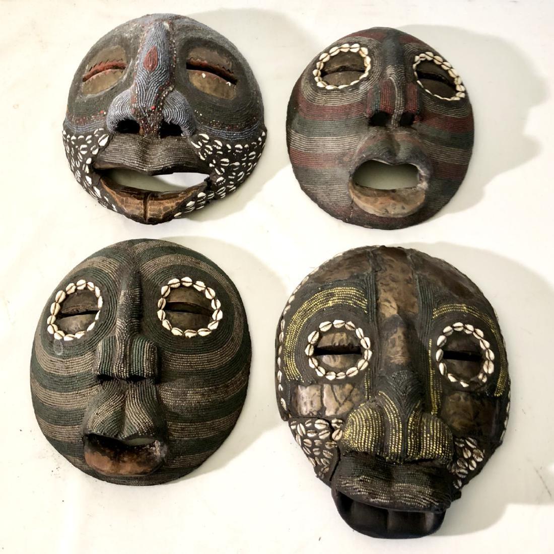 Lot of 4 African Tribal Masks (1 of 8)
