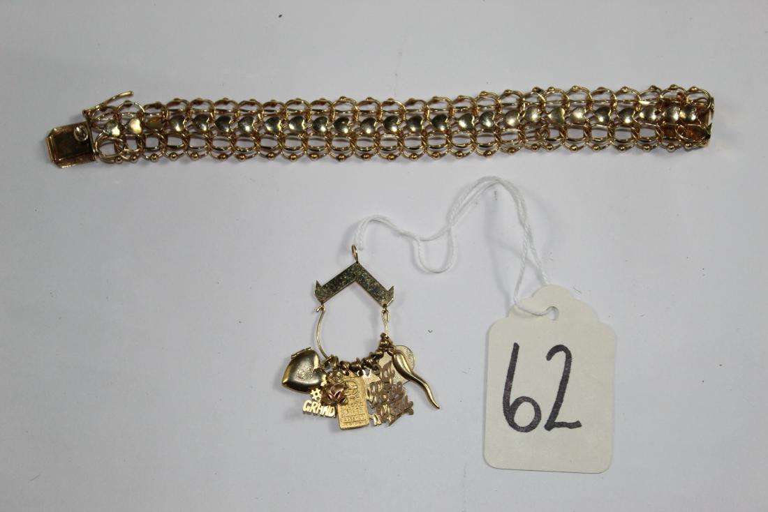 14kt Gold Charm Bracelet with 9 Charms - 37 Grams (1 of 12)