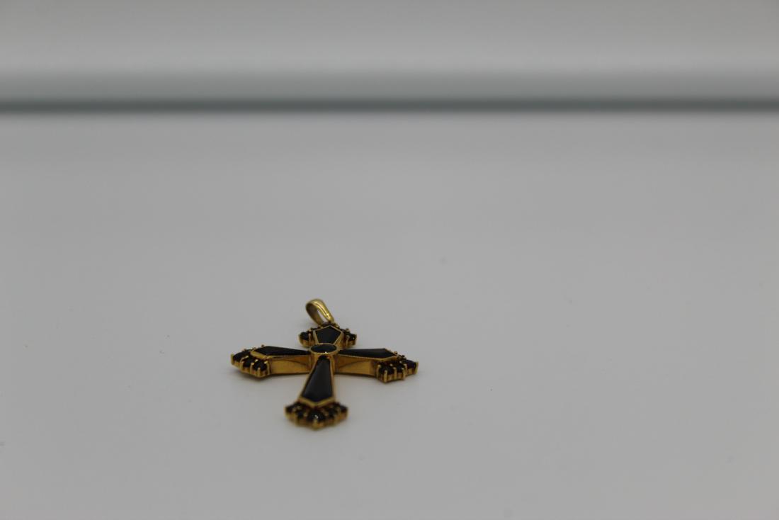 Red Garnet 14 Kt. Gold Cross Pendant (1 of 7)