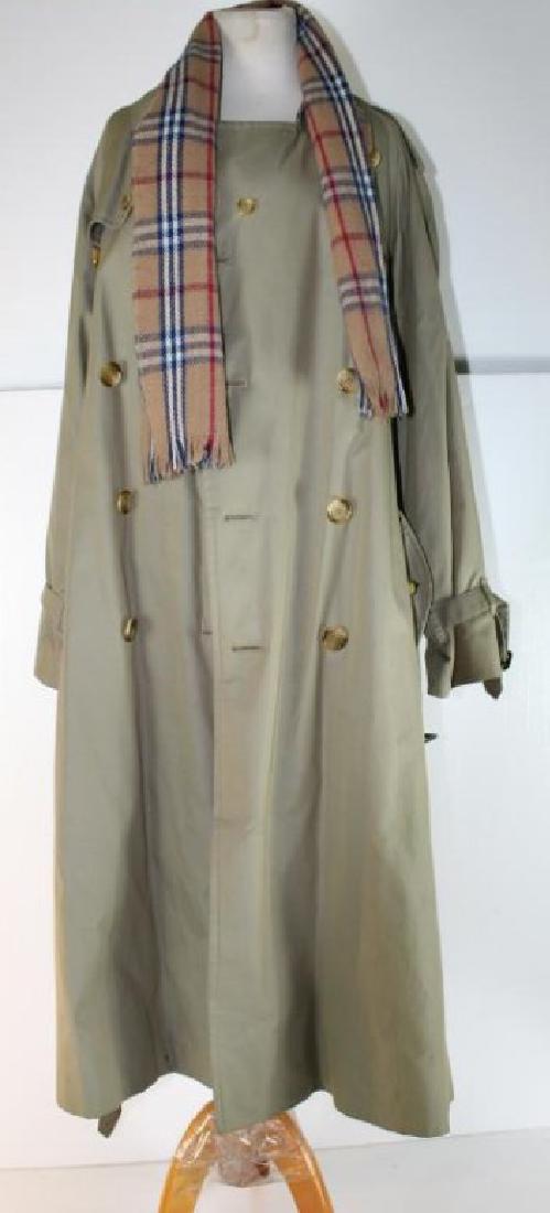 Unisex Burberry Trench Coat and (no-brand) Scarf (1 of 12)