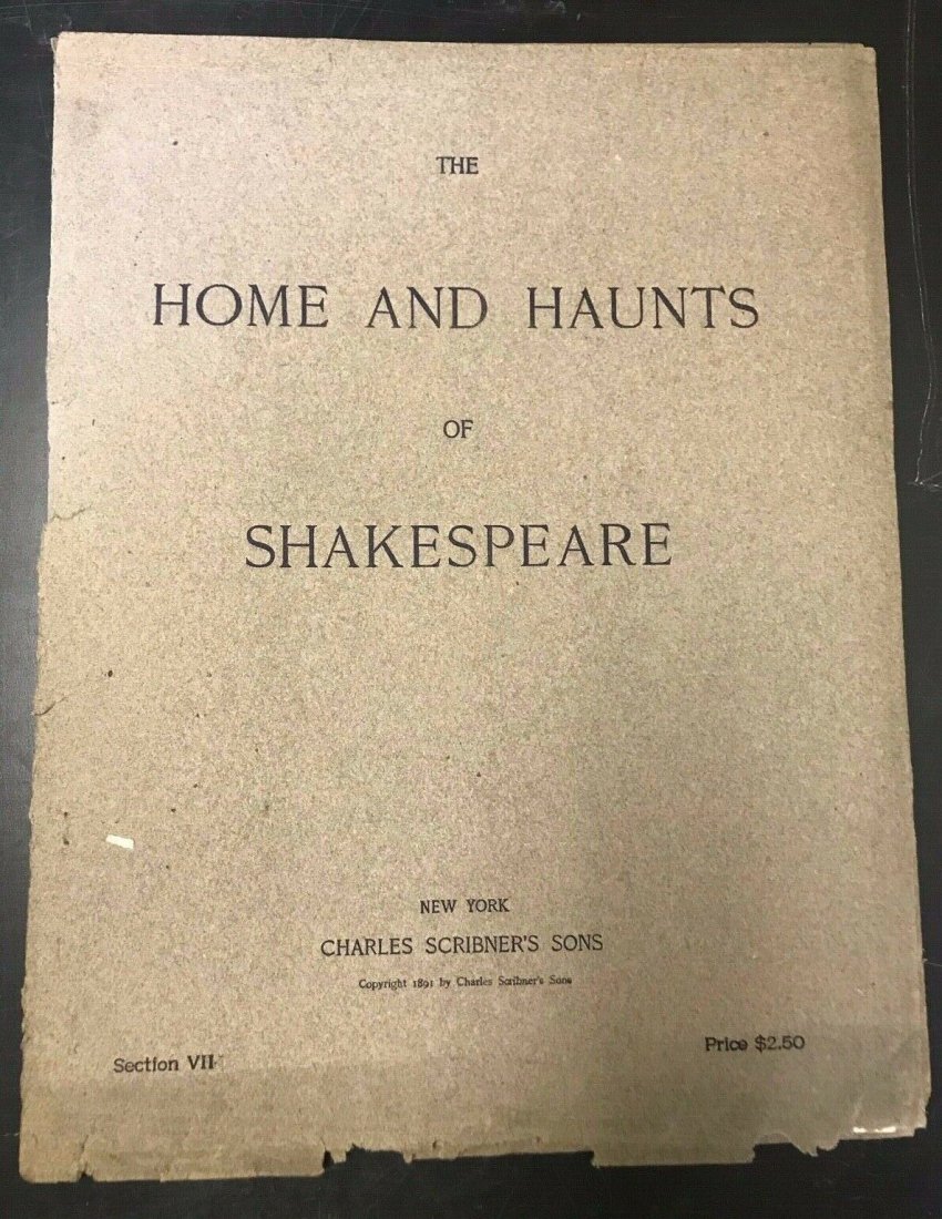 1891 The Home&Haunts of Shakespeare Warwick& The Castle: This item is The Home & Haunts of Shakespeare - Warwick & The Castle. pages 98-104 . 1891 Copyright of the Charles Scribner's Son. 1 art etching are included, this etching is originals. The etching is