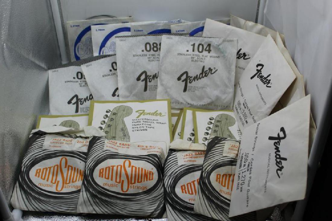 Fender & Roto Old Electric Bass Strings- Old New Stock: Pack 1 has Flat wound Stainless Steel Medium Gauge 0.55, 071, .088 Pack 2 has Flat wound Stainless Steel Medium Gauge 050, .080, Pack 3 has High Finish Ribbon Wound Long Scale 2.16mm, 2.67mm, 1.78mm a