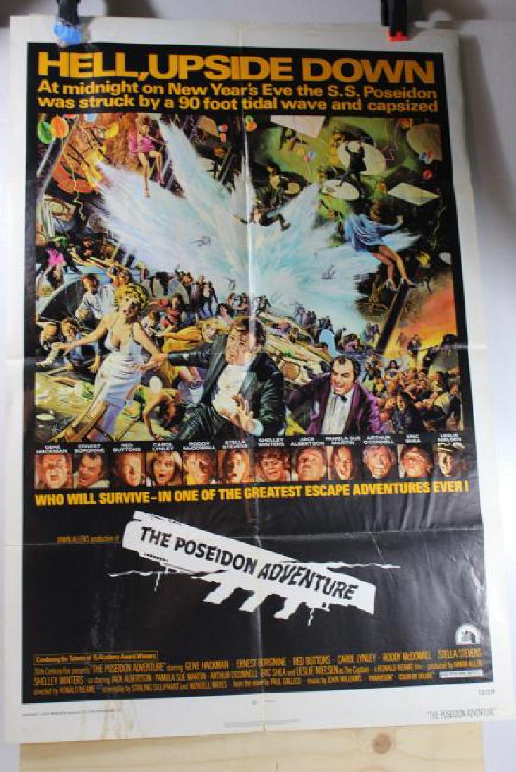 The Poseidon Adventure (1972) 20th Century Fox 72/329: Original poster from the 1972 film â€œThe Poseidon Adventure” The poster is black with yellow letters, in the middle there is an image of people in distress running from their ine